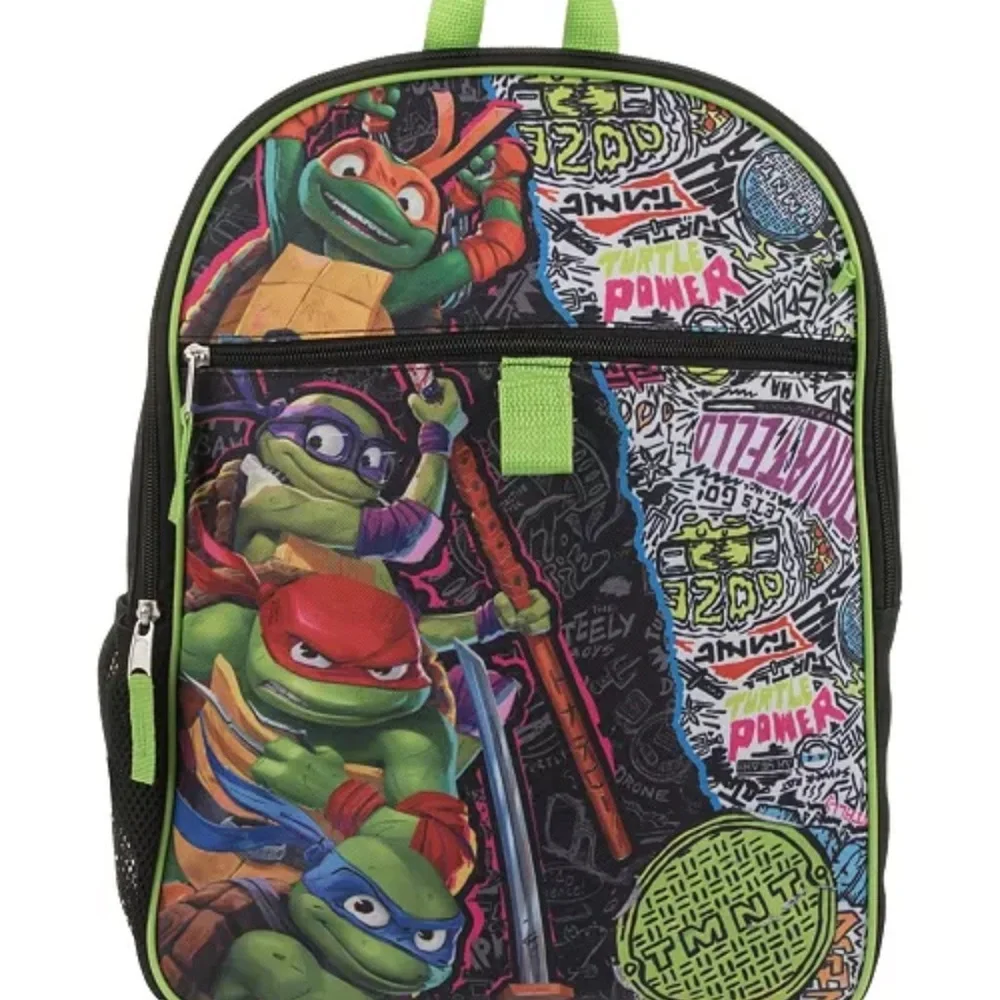 NWT‎ Bioworld Teenage Mutant Ninja Turtles Licensed Backpack 5 Piece Set